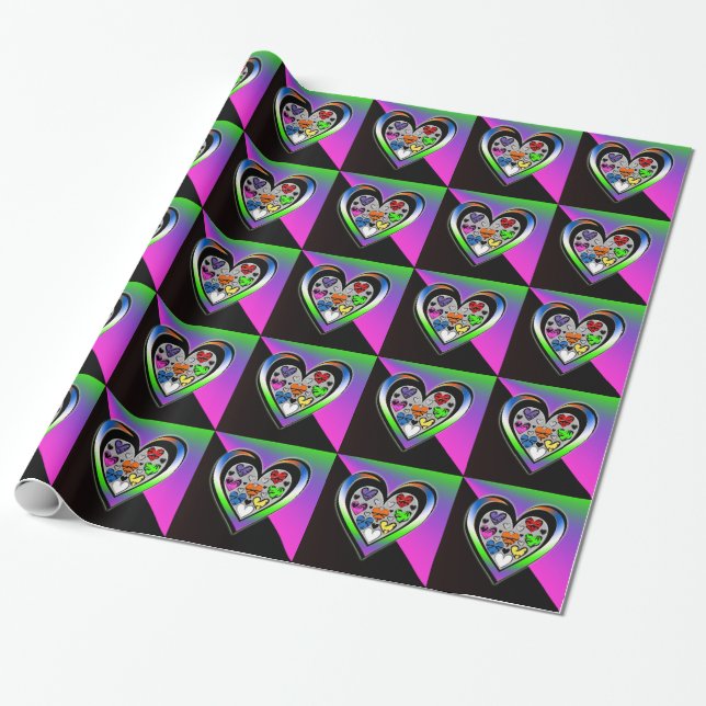 Colours of Love Wrapping Paper (Unrolled)