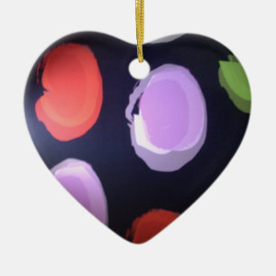 Colours of my life Big polkadot.JPG Ceramic Ornament