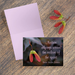 Colours of Nature Emerson Quote Note Card