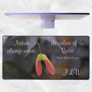 Colours of Nature Emerson Quote Photographic Desk Mat