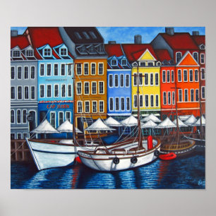 Colours of Nyhavn 24" x 20", Print by Lisa Lorenz