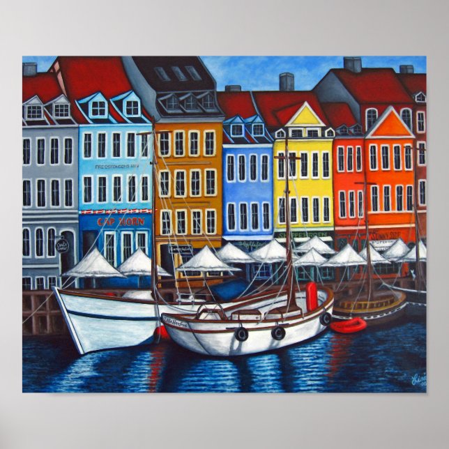 Colours of Nyhavn 24" x 20", Print by Lisa Lorenz (Front)