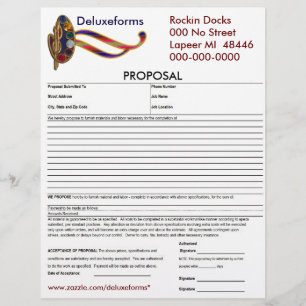 Colours of Paint Proposal Form Letterhead