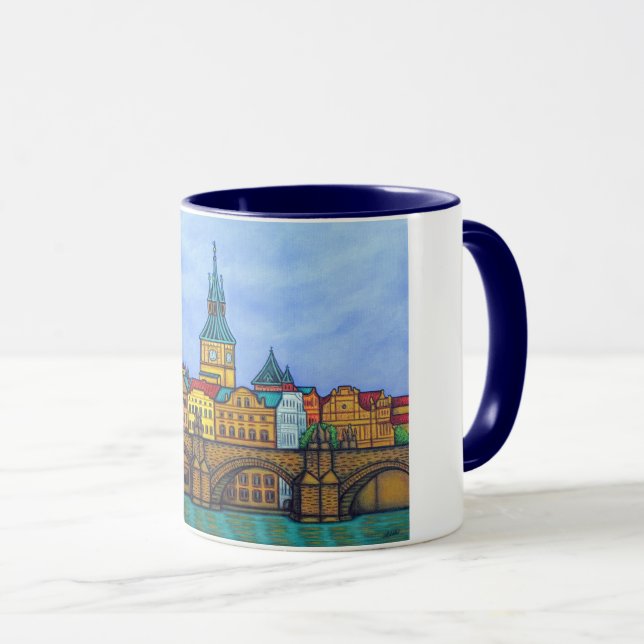 Colours of Prague Mug by Lisa Lorenz (Front Right)