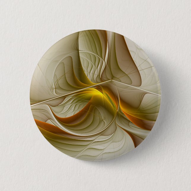 Colours of Precious Metals, Abstract Fractal Art 2 Inch Round Button (Front)
