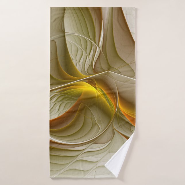 Colours of Precious Metals, Abstract Fractal Art Bath Towel (Bath Towel)