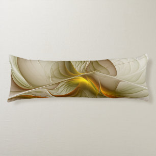 Colours of Precious Metals, Abstract Fractal Art Body Pillow