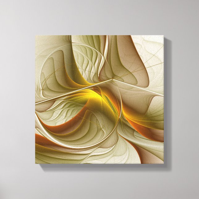 Colours of Precious Metals, Abstract Fractal Art Canvas Print (Front)