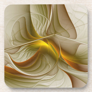 Colours of Precious Metals, Abstract Fractal Art Coaster