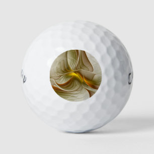 Colours of Precious Metals, Abstract Fractal Art Golf Balls