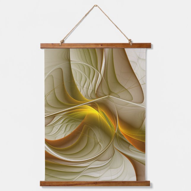 Colours of Precious Metals, Abstract Fractal Art Hanging Tapestry (Front)