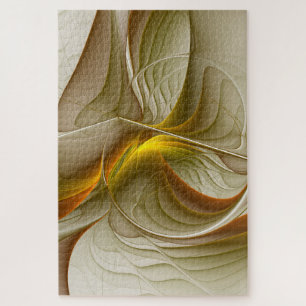 Colours of Precious Metals, Abstract Fractal Art Jigsaw Puzzle