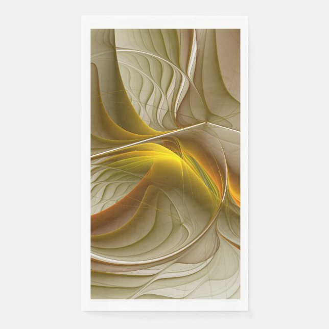 Colours of Precious Metals, Abstract Fractal Art Napkin (Front)