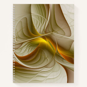 Colours of Precious Metals, Abstract Fractal Art Notebook