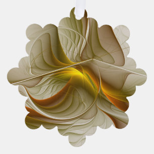 Colours of Precious Metals, Abstract Fractal Art Ornament Card