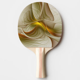 Colours of Precious Metals, Abstract Fractal Art Ping Pong Paddle