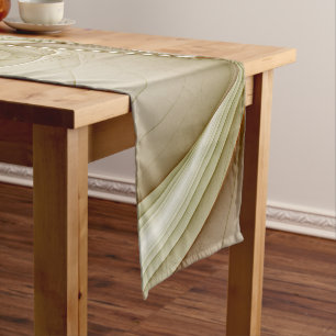 Colours of Precious Metals, Abstract Fractal Art Short Table Runner