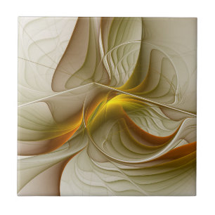 Colours of Precious Metals, Abstract Fractal Art Tile