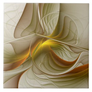 Colours of Precious Metals, Abstract Fractal Art Tile
