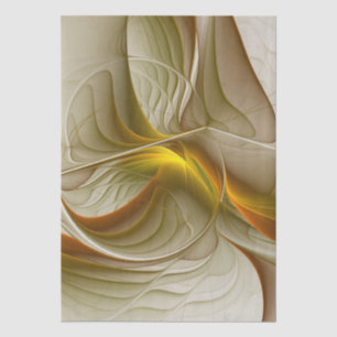 Colours of Precious Metals, Abstract Fractal Art Tissue Paper