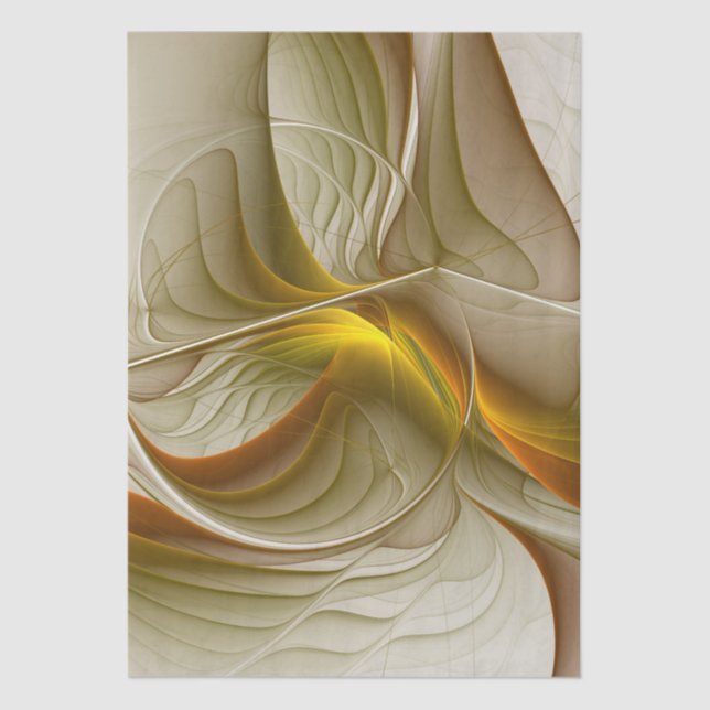 Colours of Precious Metals, Abstract Fractal Art Tissue Paper (Front)