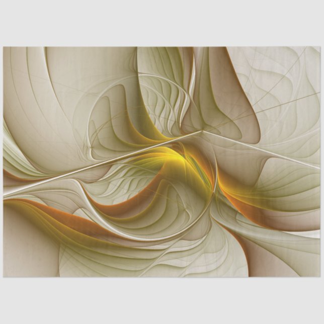 Colours of Precious Metals, Abstract Fractal Art Tissue Paper (Front)