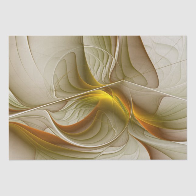 Colours of Precious Metals, Abstract Fractal Art Tissue Paper (Front)