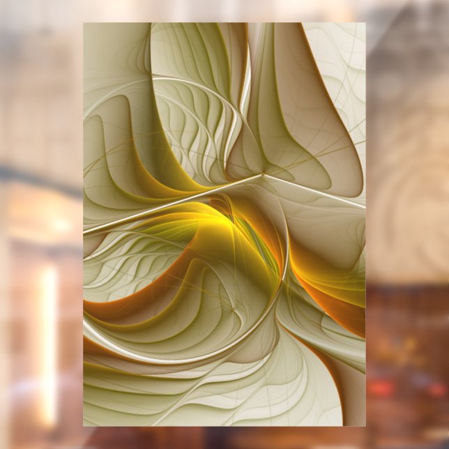 Colours of Precious Metals, Abstract Fractal Art Window Cling (Sheet 2)