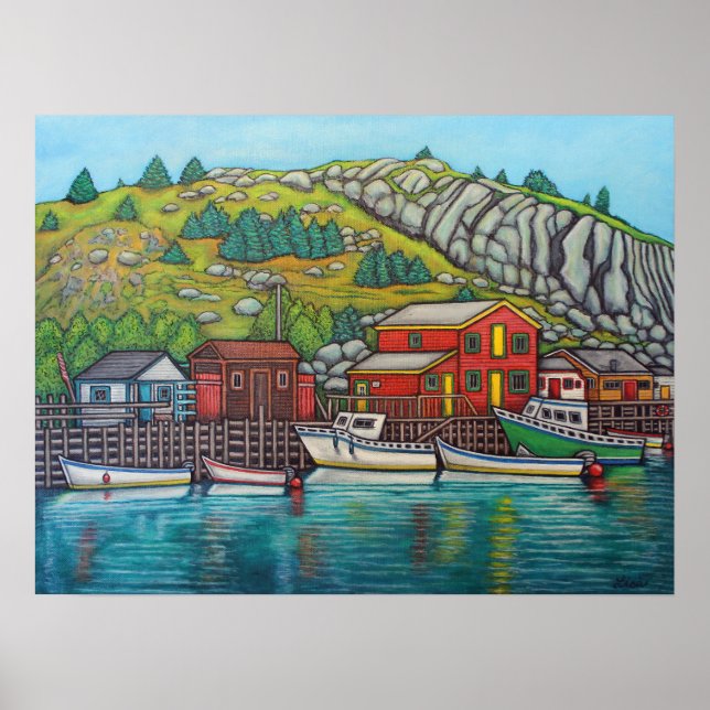 Colours of Quidi Vidi, Newfoundland by Lisa Lorenz Poster (Front)
