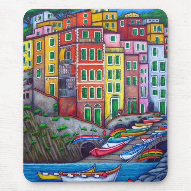 Colours of Riomaggiore - Mousepad (Front)