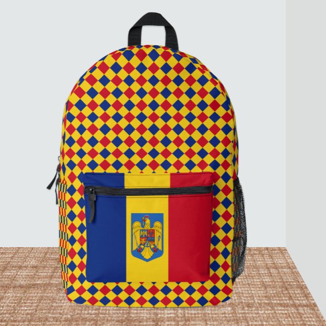 Colours of Romania backpack, Romanian Flag Printed Backpack (Creator Uploaded)