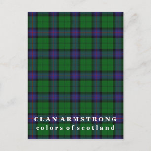 Colours of Scotland Clan Armstrong Tartan Postcard