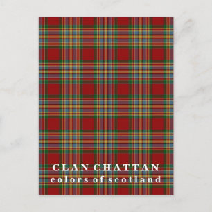 Colours of Scotland Clan Chattan Tartan Postcard