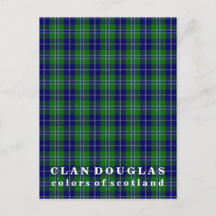Colours of Scotland Clan Douglas Tartan Postcard