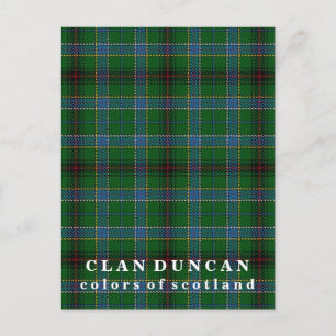 Colours of Scotland Clan Duncan Tartan Postcard