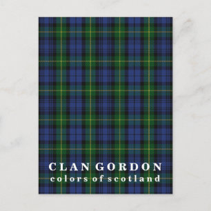 Colours of Scotland Clan Gordon Tartan Postcard