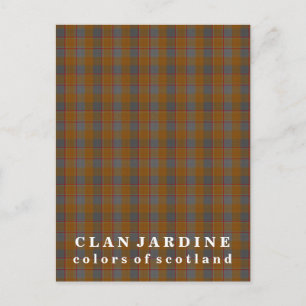 Colours of Scotland Clan Jardine Tartan Postcard