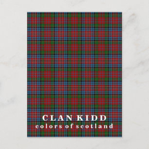 Colours of Scotland Clan Kidd Tartan Postcard