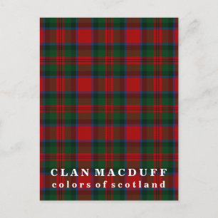 Colours of Scotland Clan MacDuff Tartan Postcard