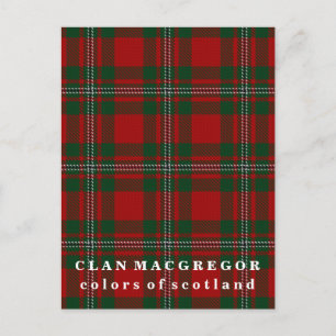 Colours of Scotland Clan MacGregor Tartan Postcard