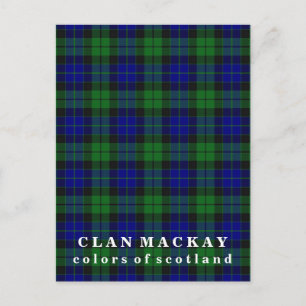 Colours of Scotland Clan MacKay Tartan Postcard