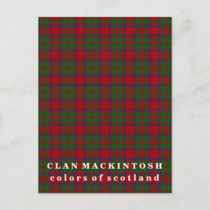 Colours of Scotland Clan MacKintosh Tartan Postcard