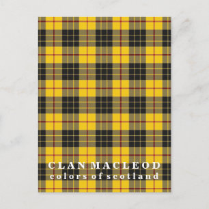 Colours of Scotland Clan MacLeod of Lewis Tartan Postcard