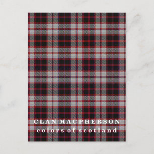 Colours of Scotland Clan MacPherson Tartan Postcard