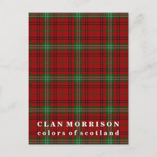 Colours of Scotland Clan Morrison Tartan Postcard