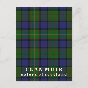 Colours of Scotland Clan Muir Tartan Postcard