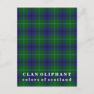 Colours of Scotland Clan Oliphant Tartan Postcard