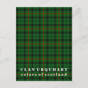 Colours of Scotland Clan Urquhart Tartan Postcard