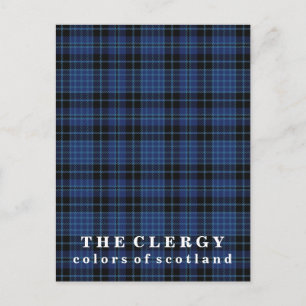 Colours of Scotland Clergy Tartan Postcard