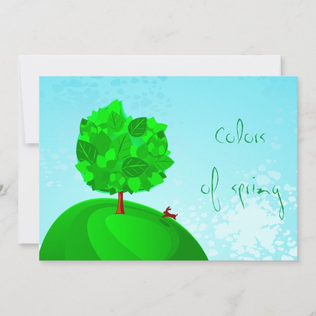 Colours of spring, invitation (Front)